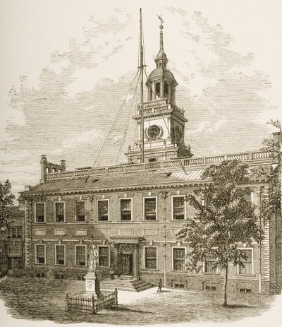 County Court House oder Independence Hall, Philadelphia Pennsylvania, ca. 1880 von Reverend Samuel Manning