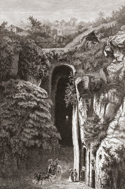 Virgils Grab, Neapel, Süditalien im späten 19. Jahrhundert. Aus Italienische Bilder von Rev. Samuel Manning, veröffentlicht um 1890. von Reverend Samuel Manning