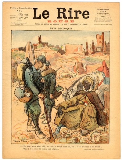 Titelbild von „Das rote Lachen“, satirisch in Farben von Ricardo Flores