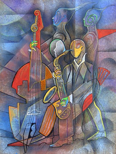 Kubistische Jazz-Performance von Ricardo Maya