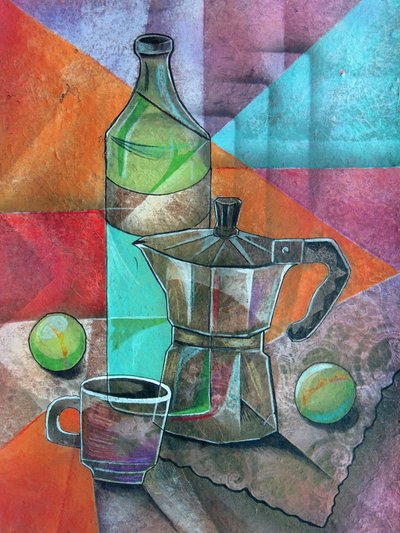 Geometrisches Kaffee-Stillleben von Ricardo Maya