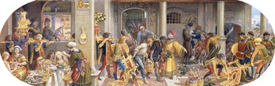 Ein Florentiner Fest: Vorbereitungen in der Küche und Kantine von Ricciardo Meacci