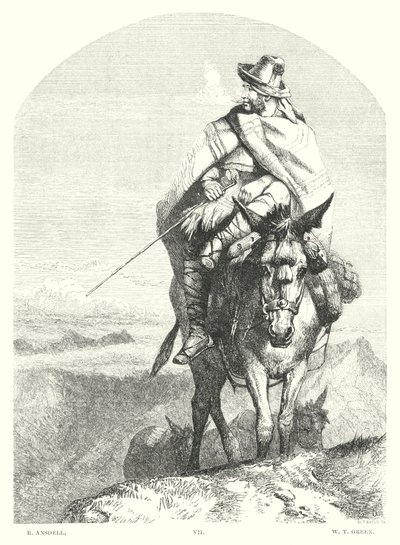 Lord Byrons Childe Harold, Canto I, Strophe 48 (Gravur) von Richard (after) Ansdell