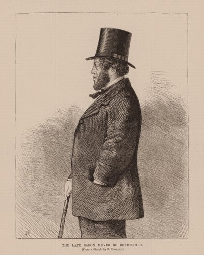 Der verstorbene Baron Meyer De Rothschild (Gravur) von Richard (after) Dighton
