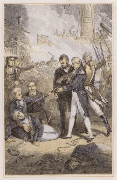 Nelson empfängt das Schwert des spanischen Admirals von Richard (after) Westall