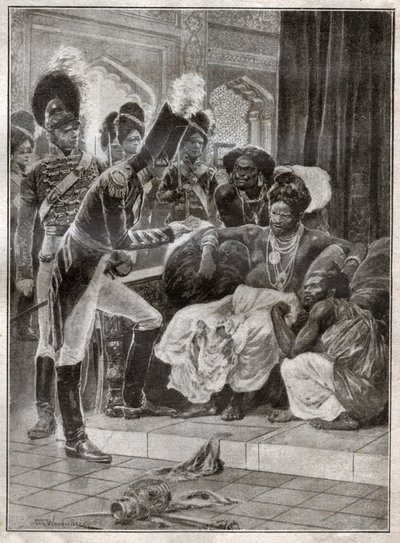 Sri Vikrama Rajasinha, König von Kandy (Sri Lanka), 1815 von den Engländern abgesetzt. 1924 (Illustration) von Richard Caton (after) Woodville