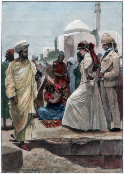 Ein Straßenzauberer in Algier, 1895 von Richard Caton II Woodville