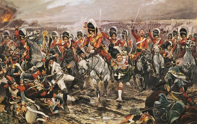 Angriff der Scots Greys bei Waterloo von Richard Caton Woodville
