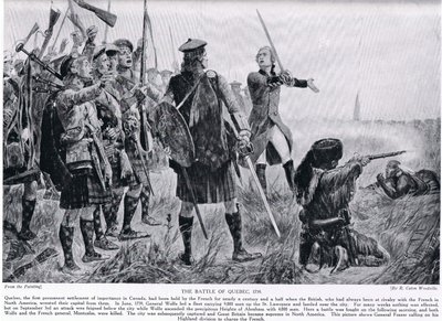 Die Schlacht von Quebec, 1759, Illustration aus 