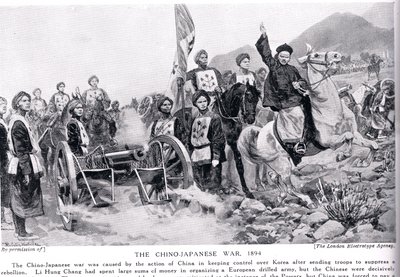 Der Erste Chinesisch-Japanische Krieg, Illustration aus 