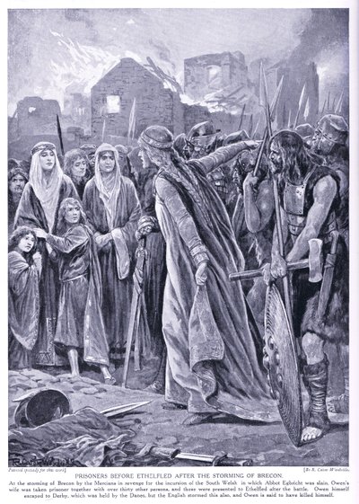 Gefangene vor Königin Ethelred, 1920er Jahre von Richard Caton Woodville junior