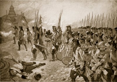 Die Schlacht von Blenheim: Sturm auf das Dorf, Illustration aus 