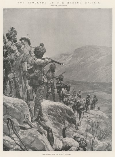 Die Blockade der Mahsud-Waziris von Richard Caton Woodville junior