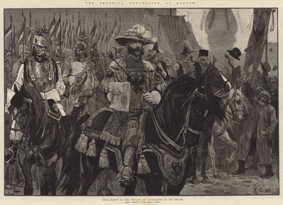 Die Kaiserkrönung in Moskau, Proklamation durch die Herolde und Sekretäre des Senats von Richard Caton Woodville junior