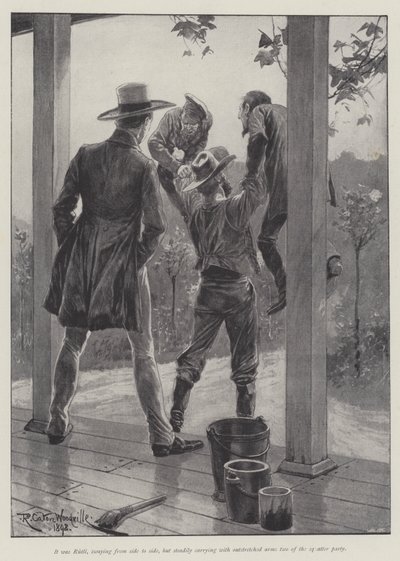 Der Mann und der Berg, von Bret Harte von Richard Caton Woodville junior