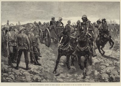 Der Krieg in Afghanistan, Batterie der Pferdeartillerie und Abteilung des 66. Regiments auf dem Marsch von Richard Caton Woodville junior