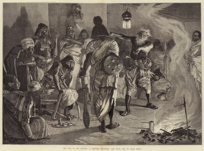 Der Krieg im Sudan, ein Derwisch predigt den Heiligen Krieg den arabischen Häuptlingen von Richard Caton Woodville junior