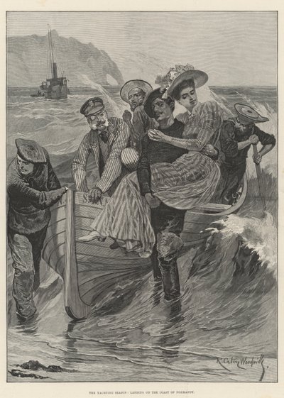 Die Segelsaison, Landung an der Küste der Normandie von Richard Caton Woodville junior