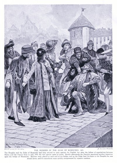 Der Mord an Herzog von Burgund, 1419 von Richard Caton Woodville junior