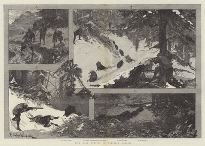 Wildschweinjagd in Nordalbanien von Richard Caton Woodville junior