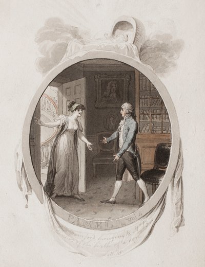 Miss Darnford bringt Mr. B die Nachricht von der Geburt eines Sohnes, Brief 18, Illustration für eine Ausgabe von 