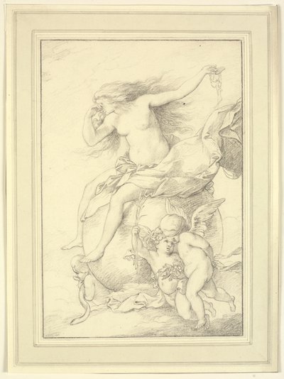 Allegorie des Glücks auf einem Globus, umgeben von Putti von Richard Cosway