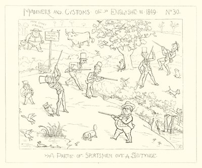 1849, Eine Gruppe von Jägern auf der Jagd von Richard Doyle