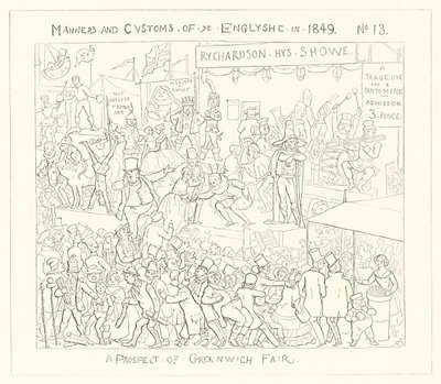1849, Eine Aussicht auf den Greenwich Jahrmarkt von Richard Doyle