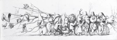 Französische Besucher der Großen Ausstellung, 1851 von Richard Doyle