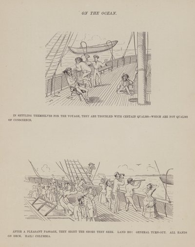 Seite aus The American Tour of Messrs Brown, Jones and Robinson von Richard Doyle