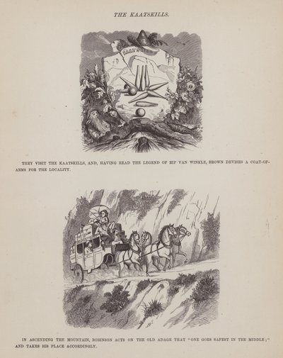 Seite aus Die amerikanische Tour von Messrs Brown, Jones und Robinson von Richard Doyle