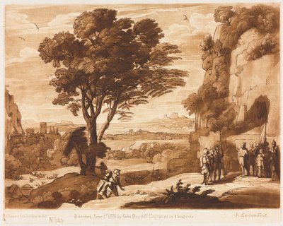 Liber Veritatis: Nr. 145, Eine Landschaft mit Figuren, Simon vor Priamos gebracht von Richard Earlom