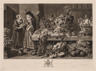 Die vier Märkte: Der Obstmarkt, 1775 von Richard Earlom