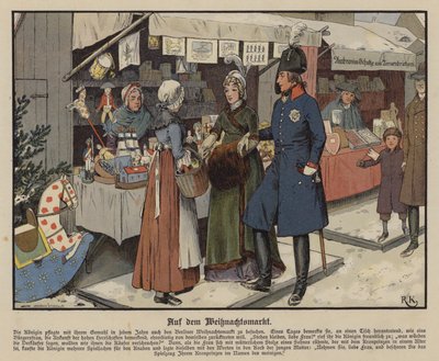 Königin Luise von Preußen auf dem Weihnachtsmarkt in Berlin von Richard Knotel