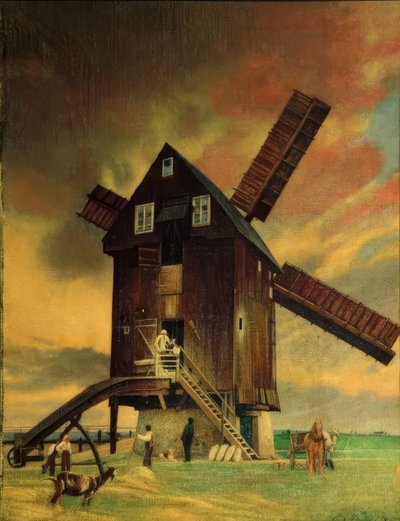 Alte Windmühle in Roitzsch bei Wurzen von Richard Mueller