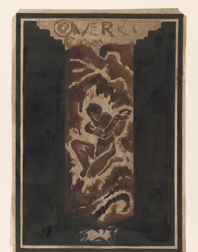 Erster Entwurf für den Bucheinband für Über Kunst, II, von R.N. Roland Holst von Richard Nicolaüs Roland Holst