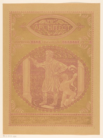 Umschlagentwurf für: De Architect, 1911 von Richard Nicolaüs Roland Holst
