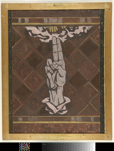 Schwörende Hand; Entwurf für eine Figur der Marmordekoration im Hoge Raad in Den Haag von Richard Nicolaüs Roland Holst