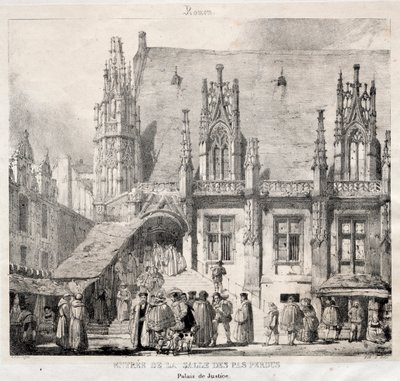 Rouen: Entrée de la Salle des Pas Perdus, Palais du Justice von Richard Parkes Bonington