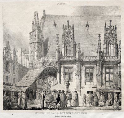 Rouen: Eingang zur Salle des Pas Perdus, Palais du Justice von Richard Parkes Bonington