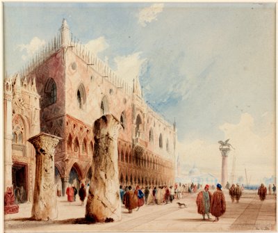 Szene in Venedig (Dogenpalast) von Richard Parkes Bonington