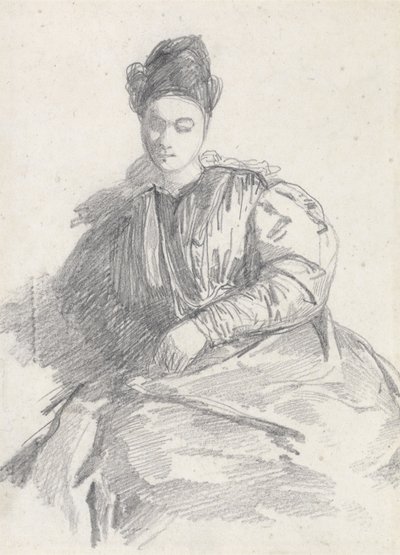 Studie einer sitzenden Frau von Richard Parkes Bonington
