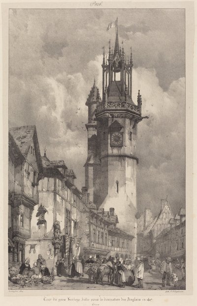 Turm der Gros-Horloge, Évreux von Richard Parkes Bonington