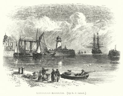 Holyhead Hafen (Stich) von Richard Principal (after) Leitch