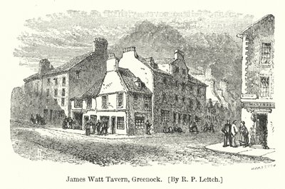 James Watt Tavern, Greenock (Gravur) von Richard Principal (after) Leitch
