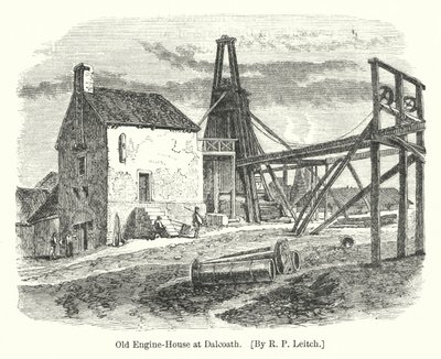 Altes Maschinenhaus in Dalcoath (Gravur) von Richard Principal (after) Leitch