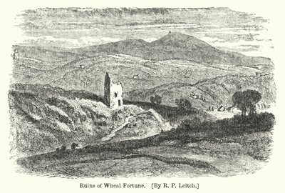 Ruinen von Wheal Fortune (Gravur) von Richard Principal (after) Leitch