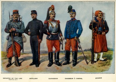 Typen der französischen Armee, 1919 von Richard Simkin