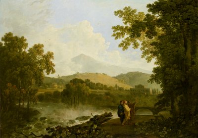 Cicero und seine zwei Freunde, Atticus und Quintus, in seiner Villa in Arpinum von Richard Wilson