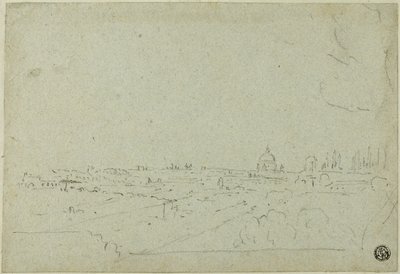 Blick auf den Petersdom vom Palast der Cäsaren, mit dem Circus Maximus unten von Richard Wilson